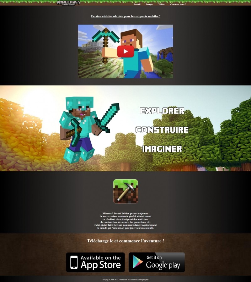Création du site Minecraft Pocket Edition 1 minecraft-pocket-edition