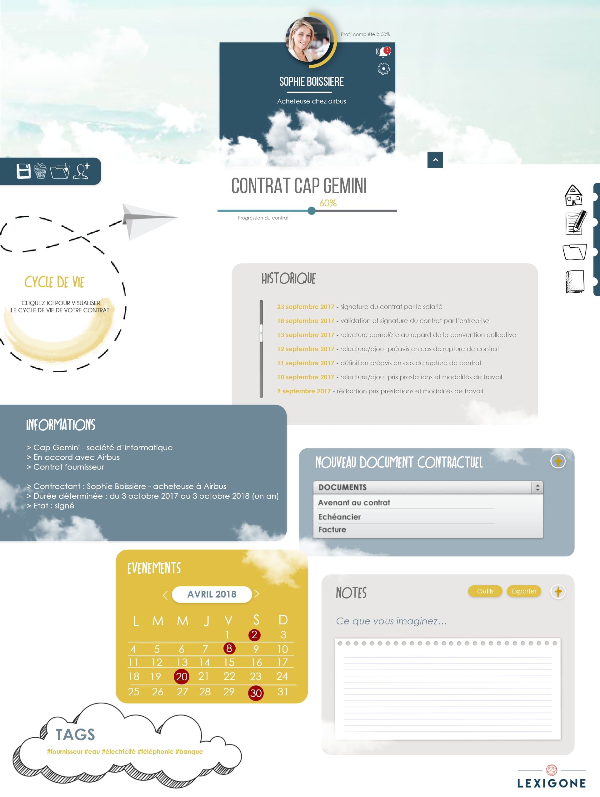 Creation de Design UX (Lexigone) 1 maquette lexigone general