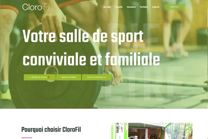 Refonte du site CloroFil (Salle de sport) 39 site salle de sport clorofil 2024 virgile catherine