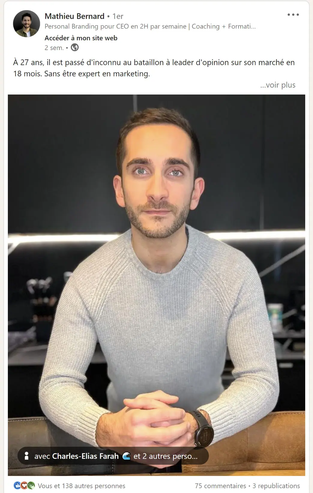 retour linkedin charles elias