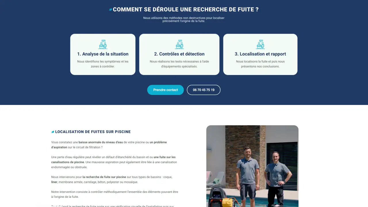 Création site Détection de fuites en Occitanie 3 recherche fuites occitanie 2
